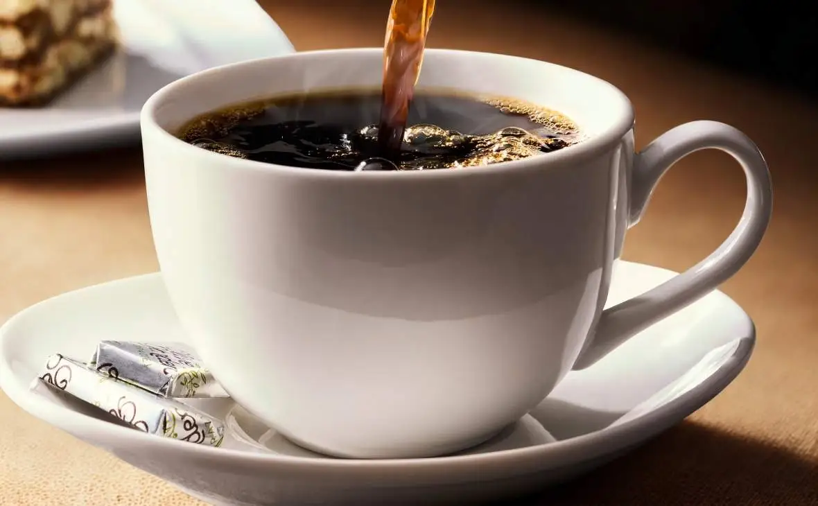 Hot Lavazza espresso coffee served in a cup