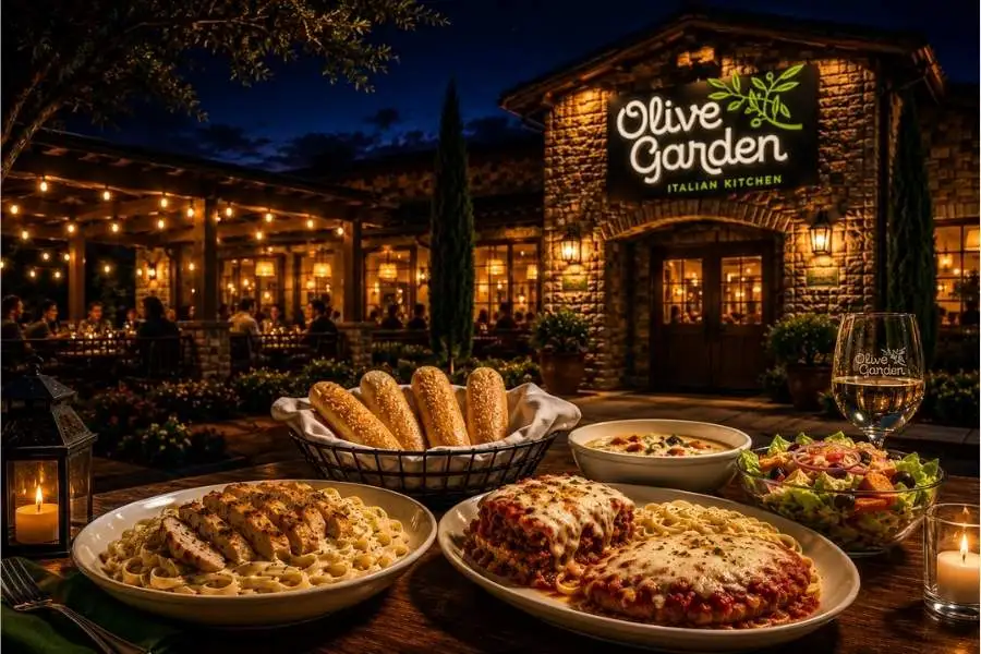 Dinner Menu 1 Olive Garden dinner menu with popular Italian entrées at night
